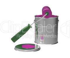 paint can and roller