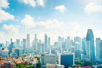 Urban Singapore in the morning