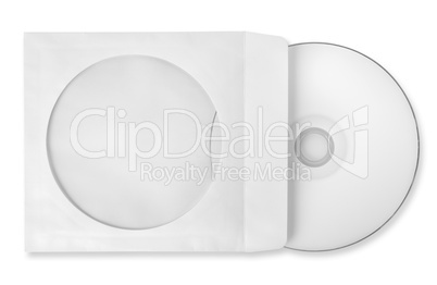 CD with paper case isolated