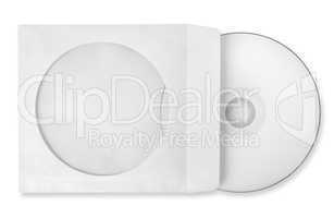 CD with paper case isolated