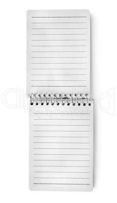 White blank notepad