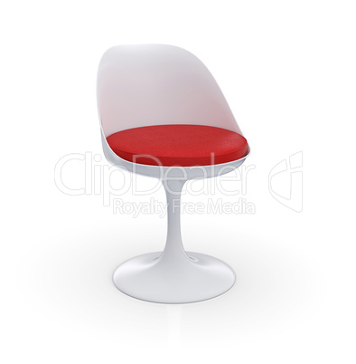 Futuristischer Stuhl - Weiß Rot