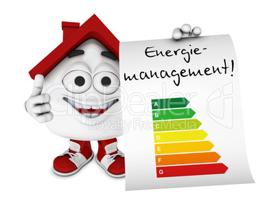 Kleines 3D Haus Rot - Energiemanagement Konzept 1