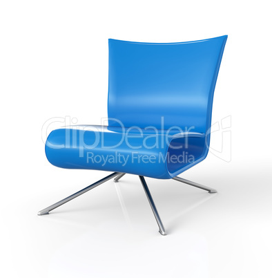Moderner Sessel isoliert - Blau
