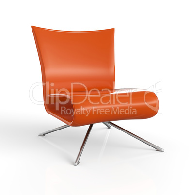 ClubStuhl Orange 3D