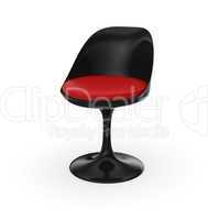 Retro Design Stuhl - Schwarz Rot