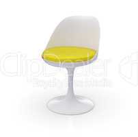 Retro Design Stuhl - Gelb Weiß