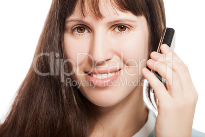 Mobile phone in woman hand