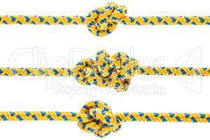 tied knot on rope or spring