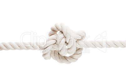 tied knot on rope or spring