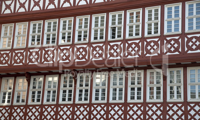 Fachwerkfassade in Frankfurt am Main, Deutschland Fachwerkfassade in Frankfurt am Main, Deutschland