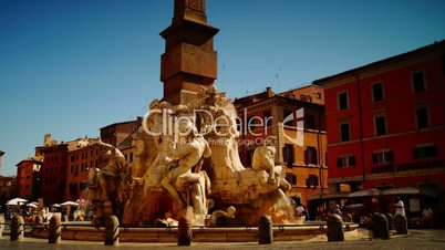 Italy, Rome, Piazza Navona, time-lapse