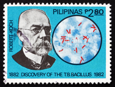 postage stamp philippines 1982 robert koch