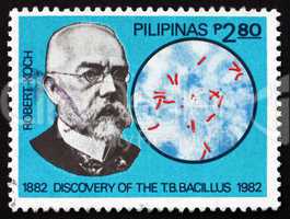 postage stamp philippines 1982 robert koch