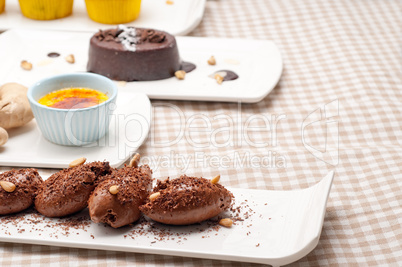 group of various dessert cake