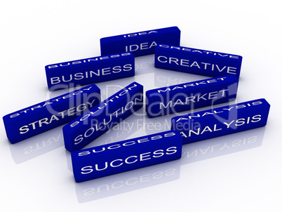 3d imagen to business success concept