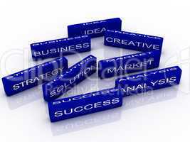 3d imagen to business success concept