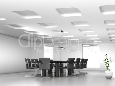 conference table and chairs in meeting room
