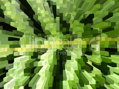 Green abstract background like explosion