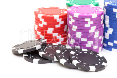 Stacks of Poker Chips