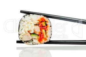 Sushi Roll on a white background