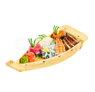 sea food on a white background