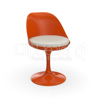 Futuristischer Stuhl - Orange Weiß