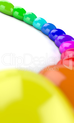 3D Regenbogen Halbkreis aus Farbtropfen 4