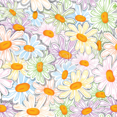 Camomile seamless pattern