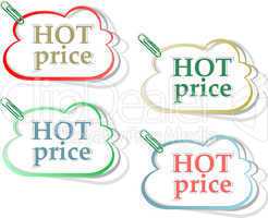 Hot price stickers label tag set with clip