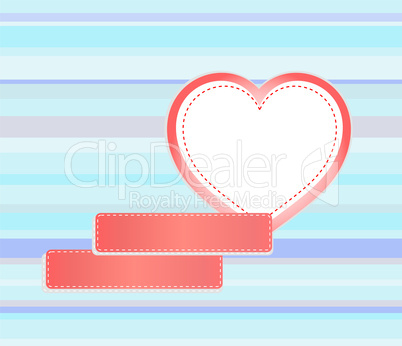 background made of red heart and empty stickers