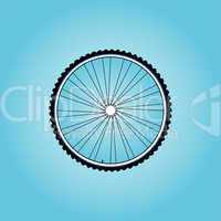 bike wheel with tire and spokes
