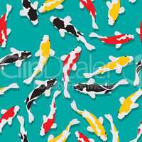 Koi fish pattern seamless