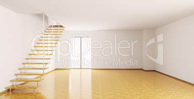 Empty interior 3d render