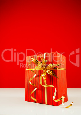 Wrapped red present box