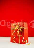 Wrapped red present box