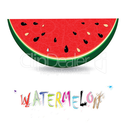 Watermelon fresh slices background. Red sweet juice pattern vector illustration.