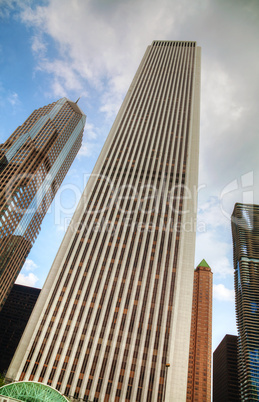 skyscrapers in the downtown chicago, illinois