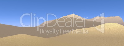 Desert dunes - 3D render