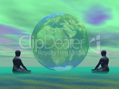 Green meditation for earth
