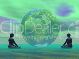 Green meditation for earth