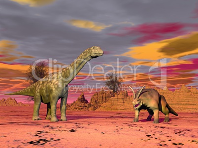 Prehistoric scene - 3D render