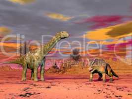Prehistoric scene - 3D render