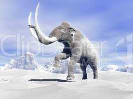 Mammoth in the wind - 3D render