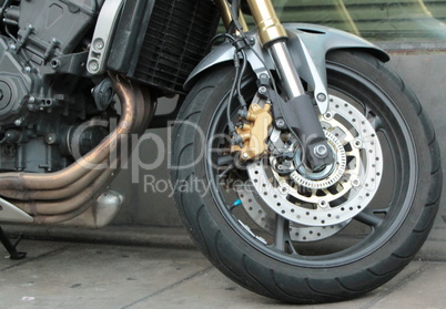 Front wheel of a motorbike