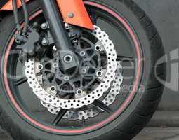 Front wheel of a motorbike