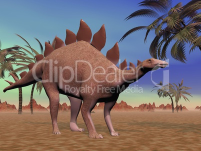 Quiet stegosaurus - 3D render