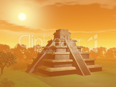 Maya pyramid - 3D render
