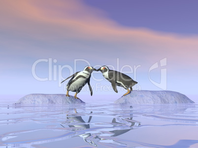 Impossible kiss - 3D render