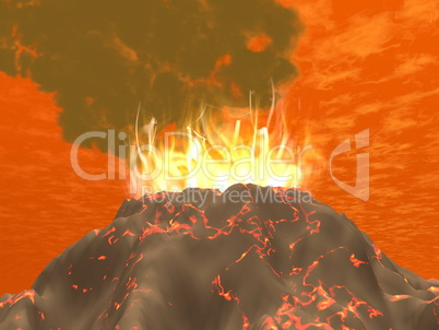 Eruption - 3D render